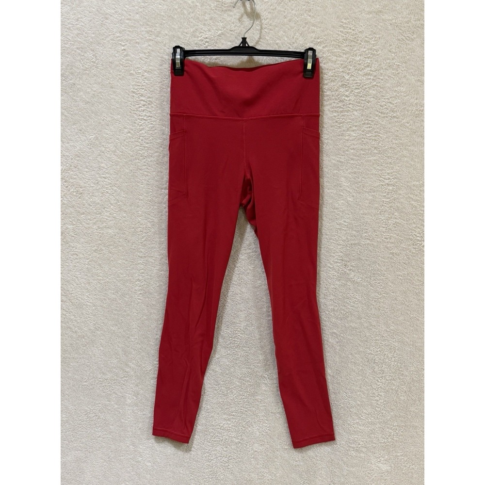 Athleta Salutation Stash Pocket Tight Women's Size Small Red Yoga Leggings IU